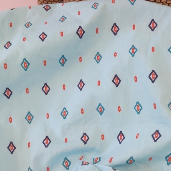 VINTAGE pleated Maxi skirt Aztec print medium - Picture 5 of 6